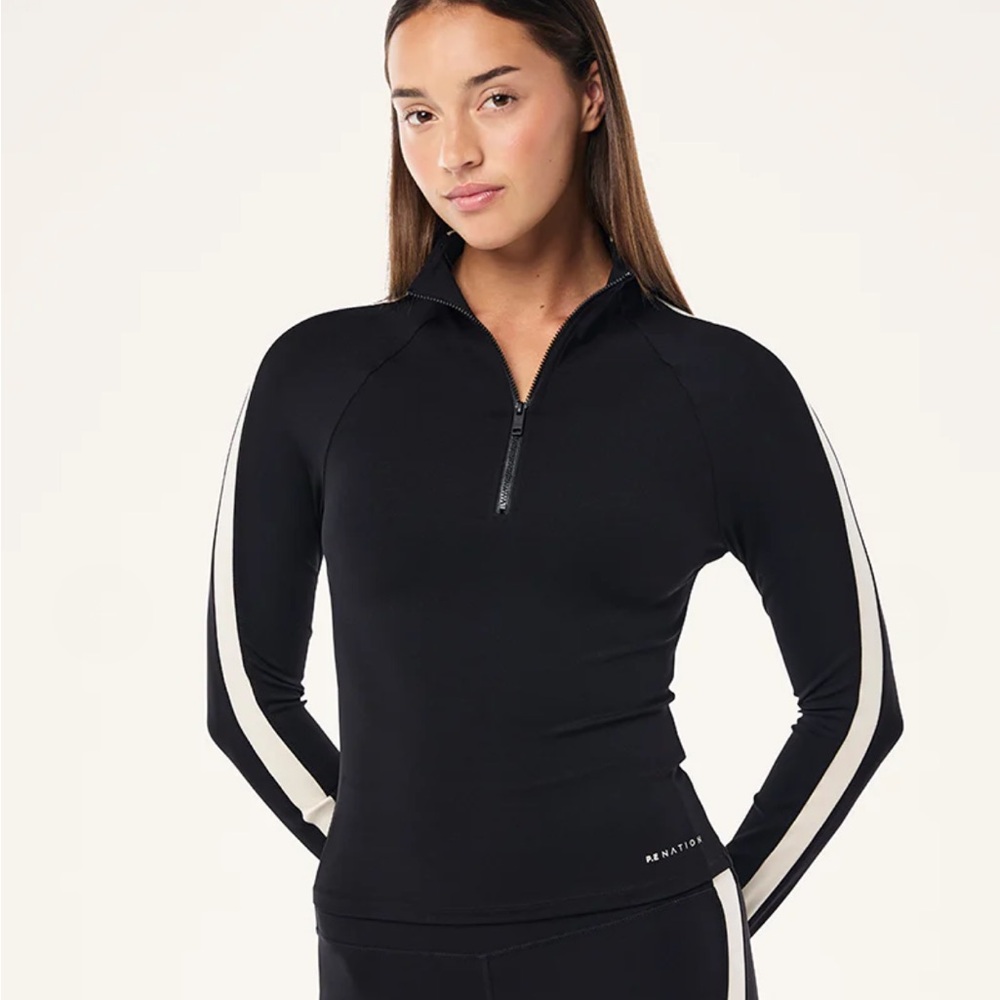 P.E Nation Black and White Long Sleeve Top